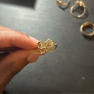 Elegant Gold Butterfly Ring